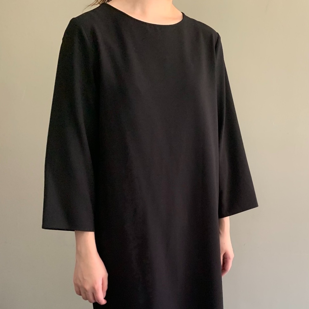 OAT + FORK Black dress w 3/4 sleeves